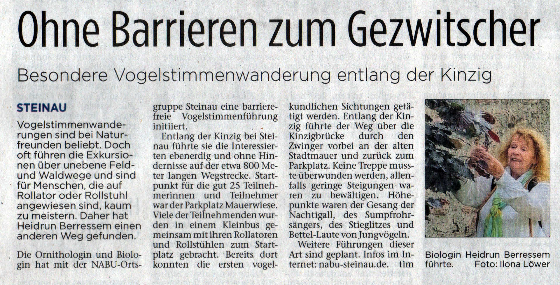 Ohne Barrieren zum Gezwitscher