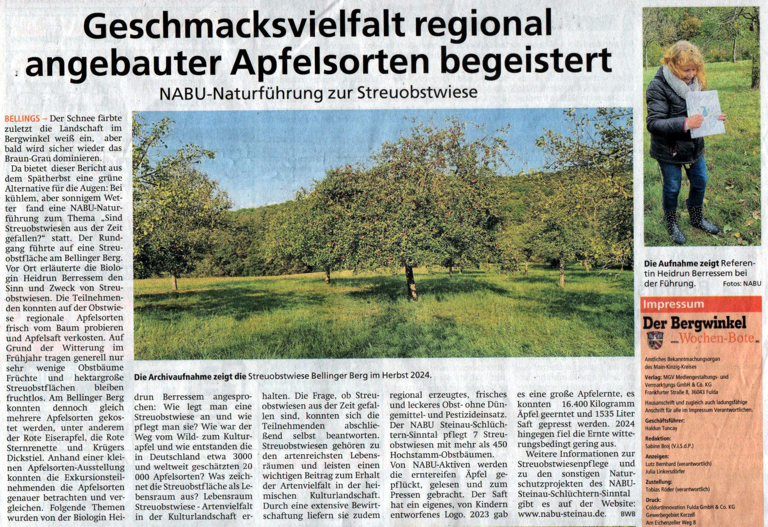 Apfelsorten im Spessart